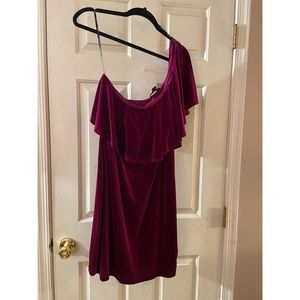Forever 21+ Magenta One-Shoulder Body-com Dress